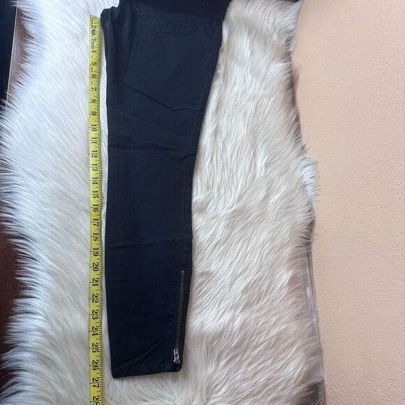 Ann Taylor Denim Ankle Zip Skinny Jeans Size 2 Black - Picture 5 of 10
